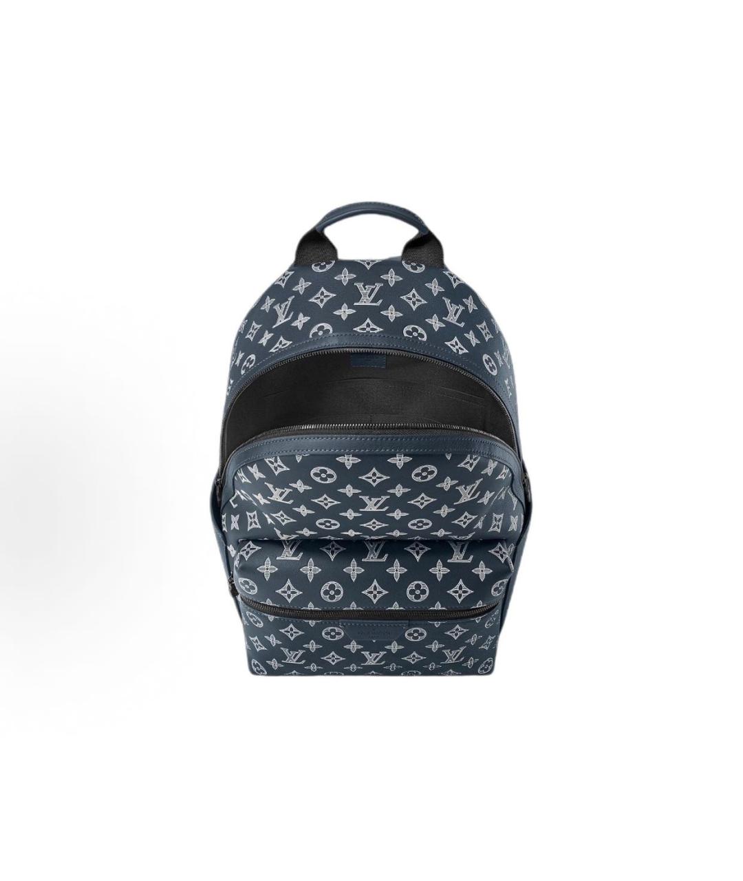 LOUIS VUITTON Темно-синий кожаный рюкзак, фото 4