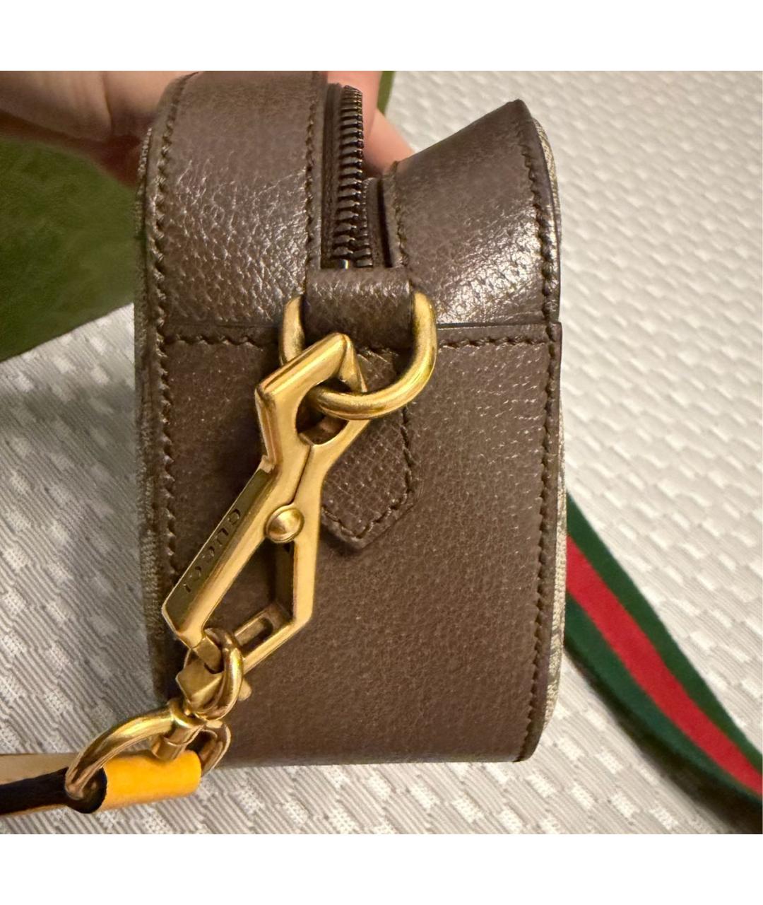 GUCCI Бежевая кожаная сумка через плечо, фото 2