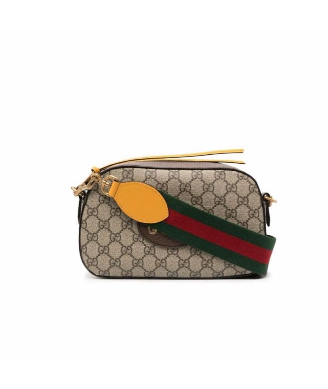 GUCCI Бежевая кожаная сумка через плечо, фото 8