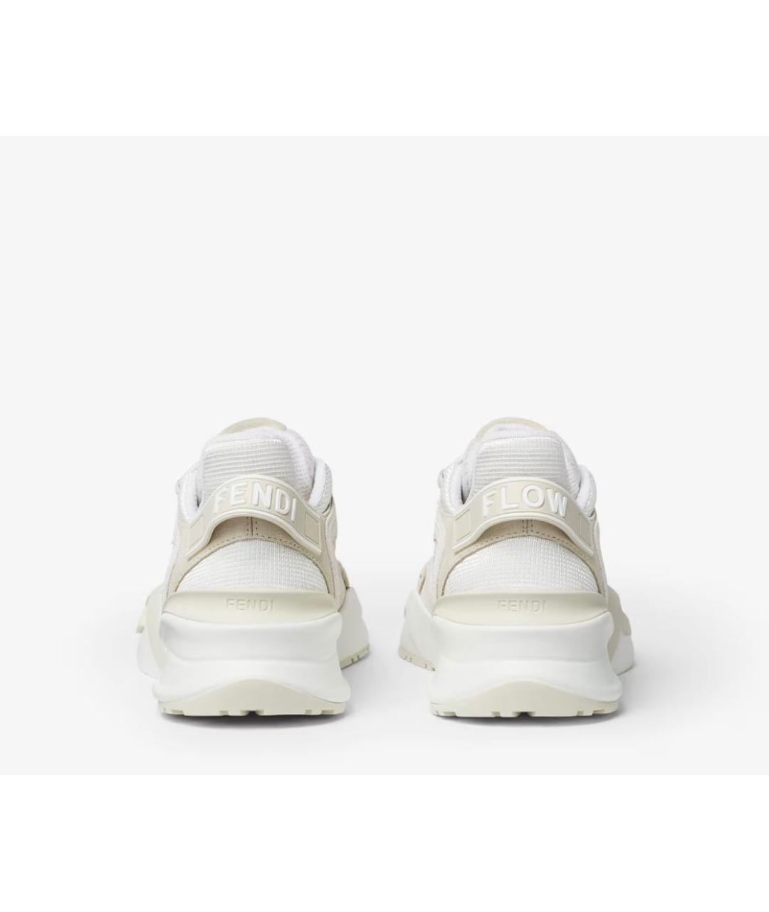 FENDI Бежевые замшевые кроссовки, фото 3