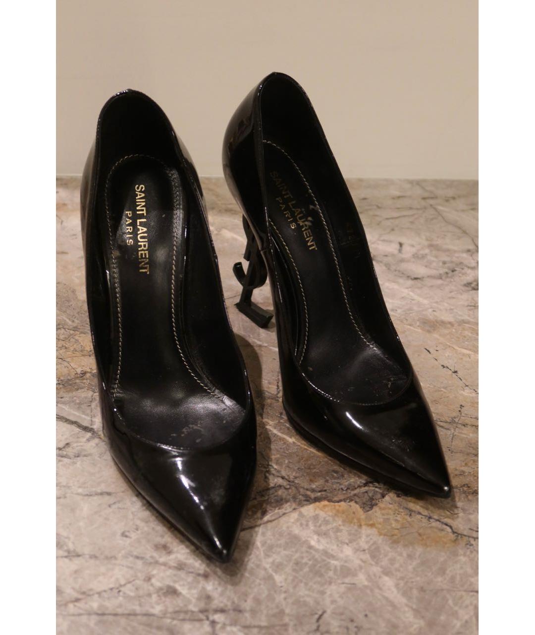 SAINT LAURENT Черные туфли из лакированной кожи, фото 6