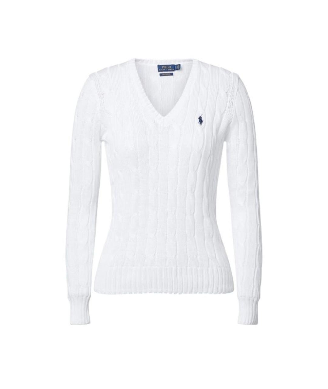 POLO RALPH LAUREN Белый хлопковый джемпер / свитер, фото 9