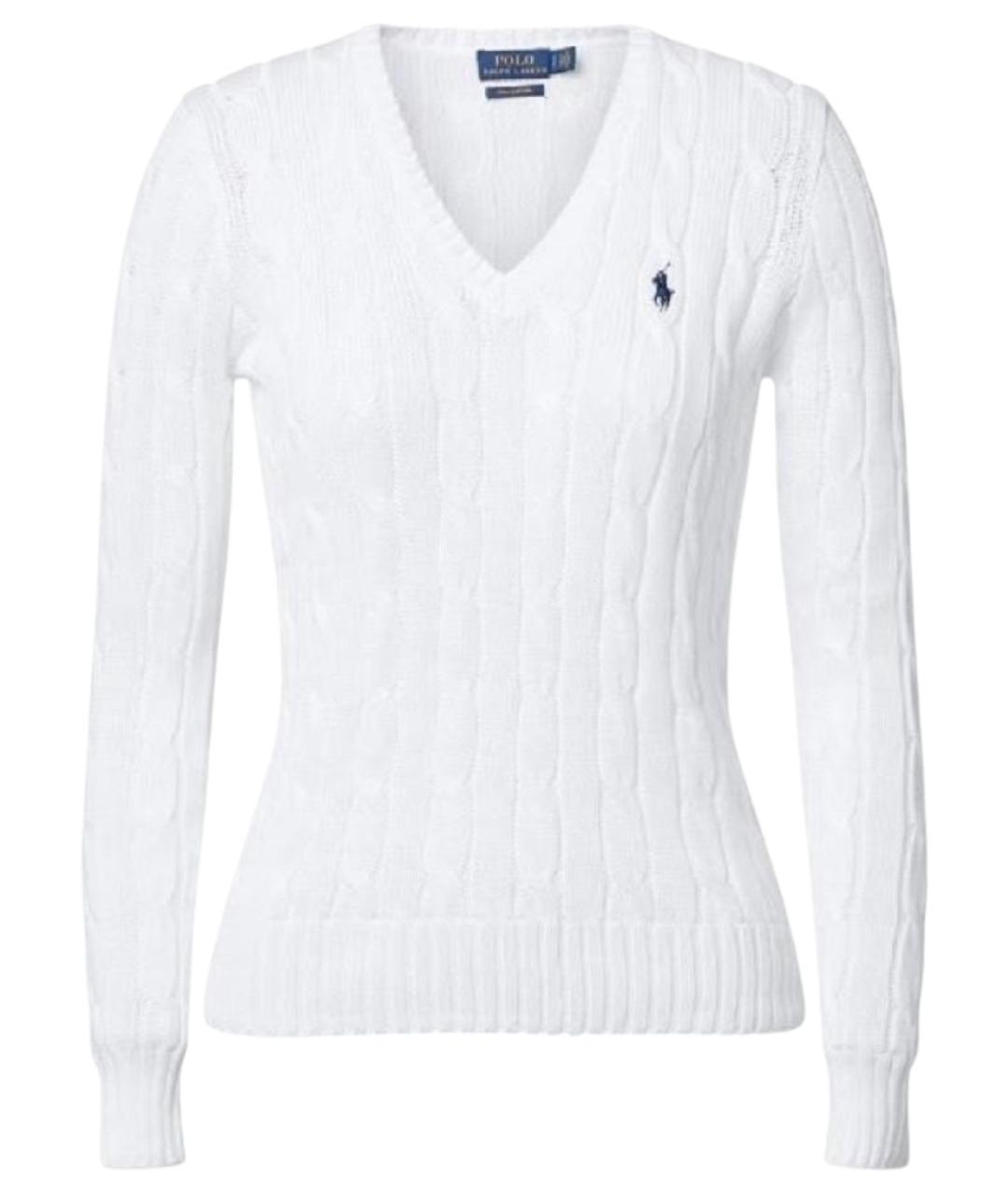 POLO RALPH LAUREN Белый хлопковый джемпер / свитер, фото 1