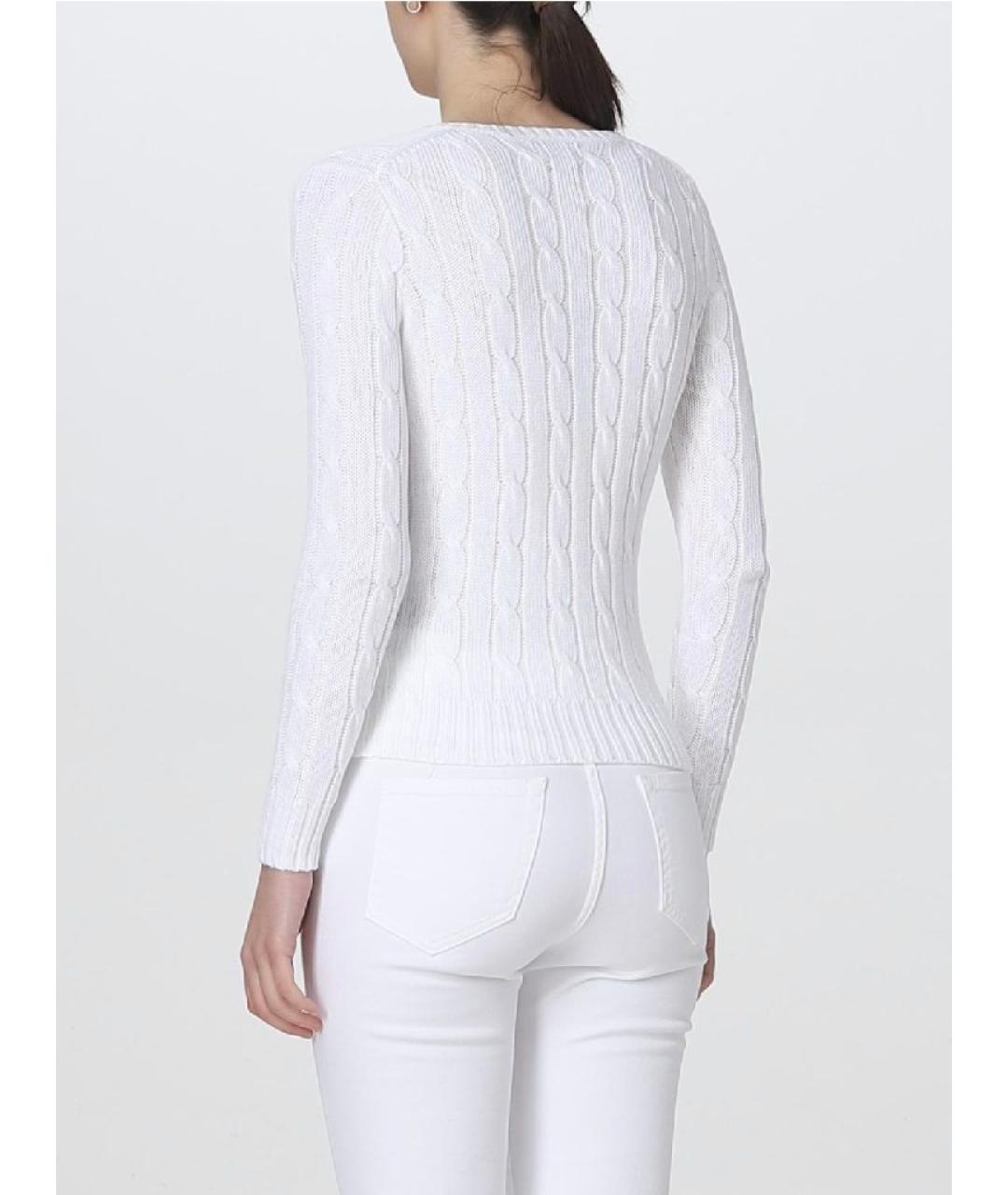 POLO RALPH LAUREN Белый хлопковый джемпер / свитер, фото 2