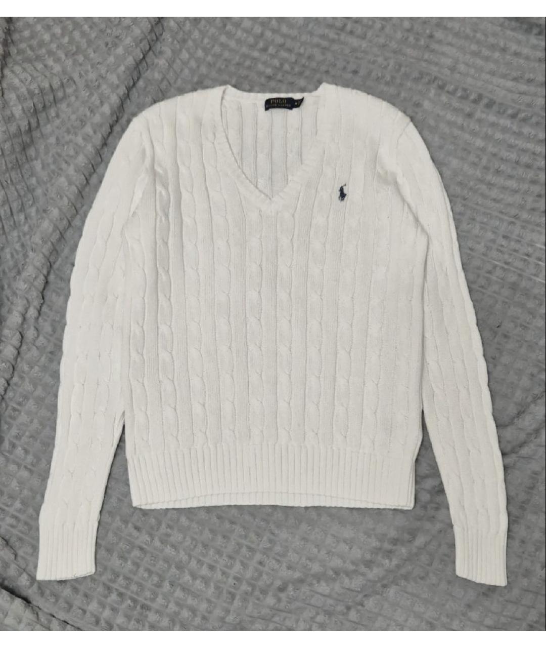 POLO RALPH LAUREN Белый хлопковый джемпер / свитер, фото 6