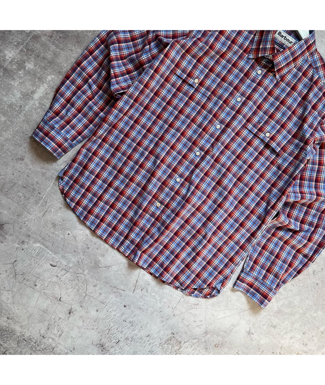 BARBOUR Бордовая хлопковая кэжуал рубашка, фото 2