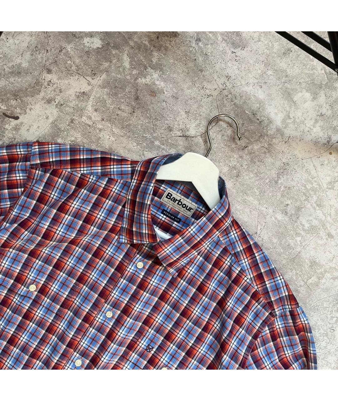 BARBOUR Бордовая хлопковая кэжуал рубашка, фото 3