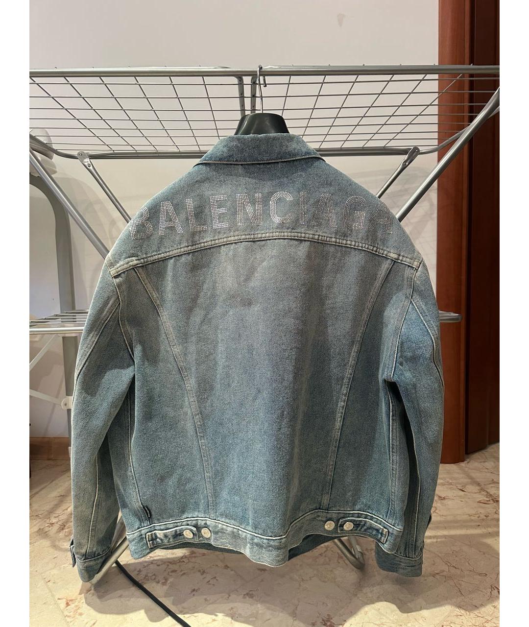 BALENCIAGA Голубая деним куртка, фото 2