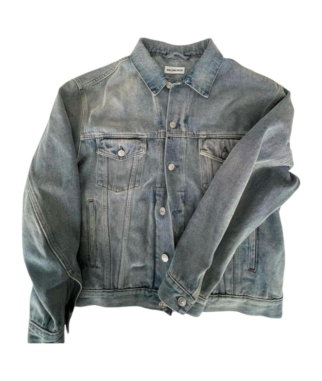 BALENCIAGA Голубая деним куртка, фото 1