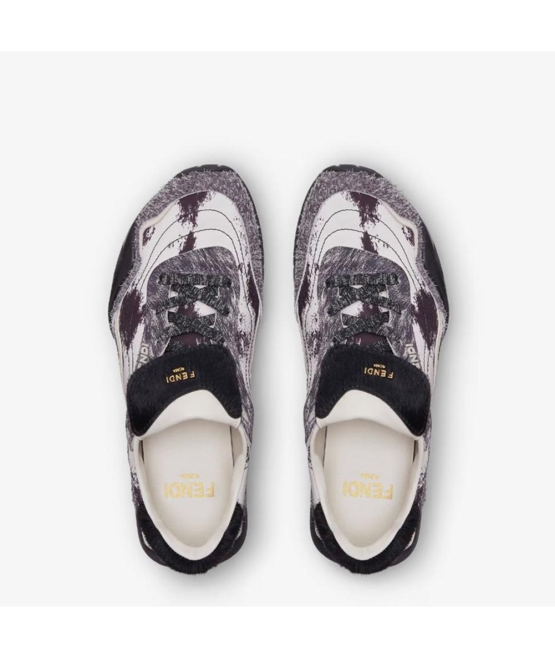 FENDI Черные кеды, фото 4