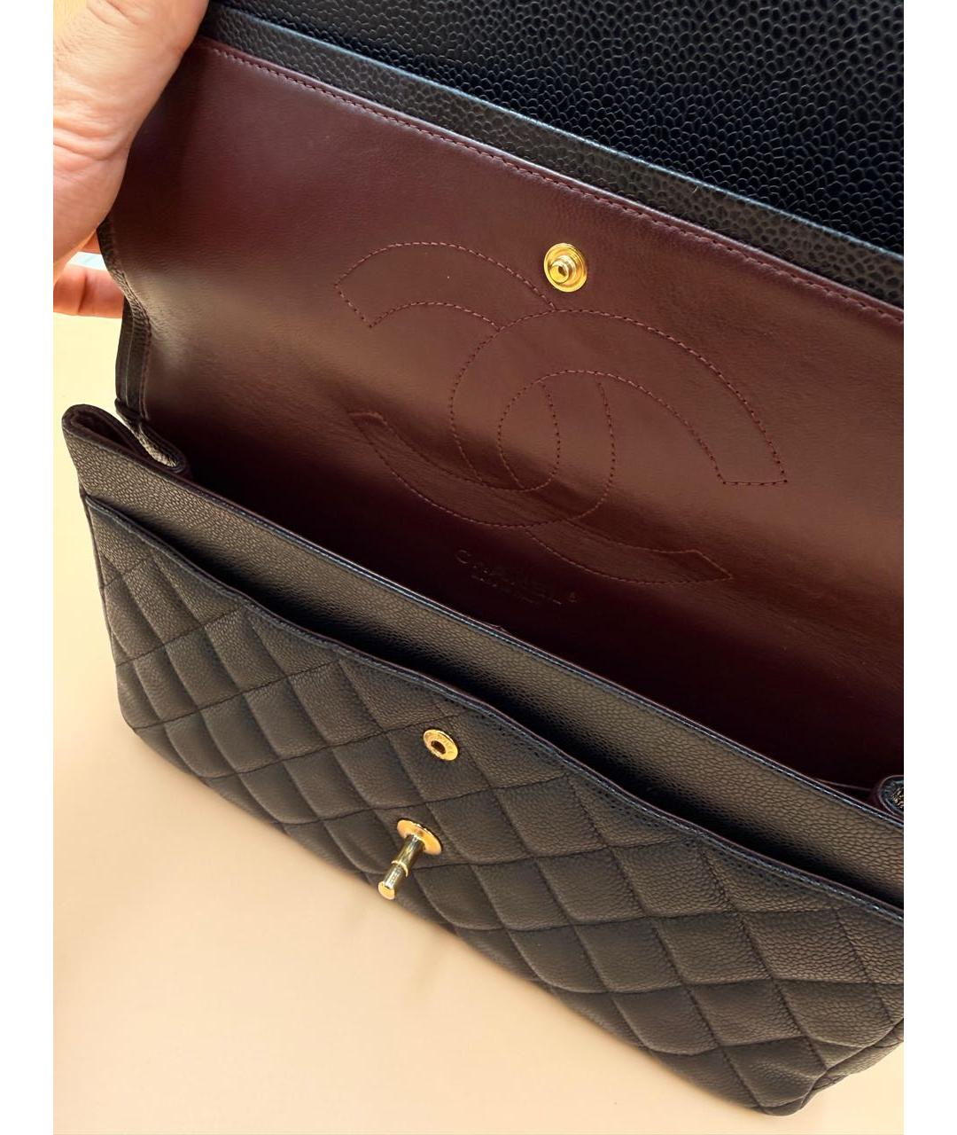 CHANEL Черная кожаная сумка через плечо, фото 8