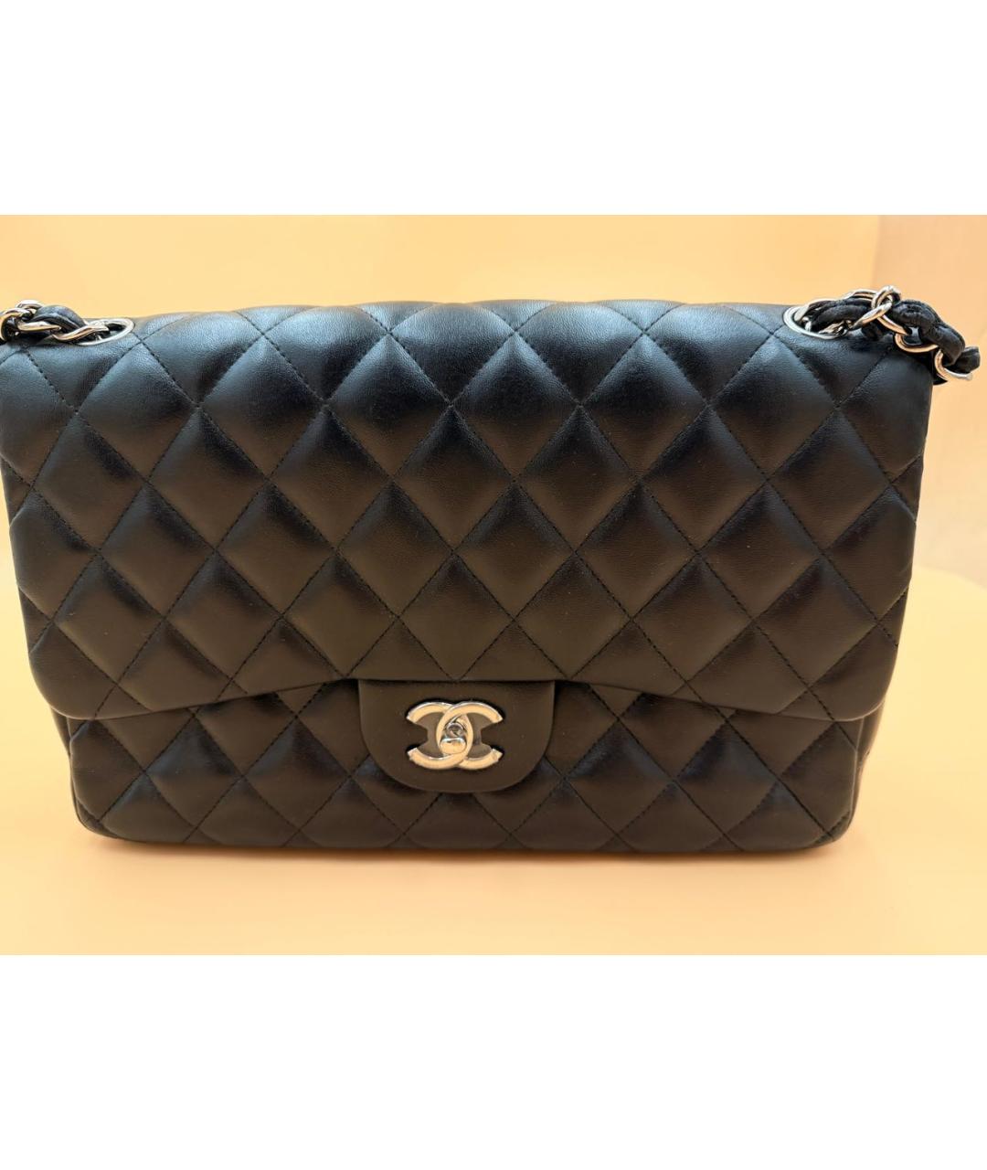 CHANEL Черная кожаная сумка через плечо, фото 2