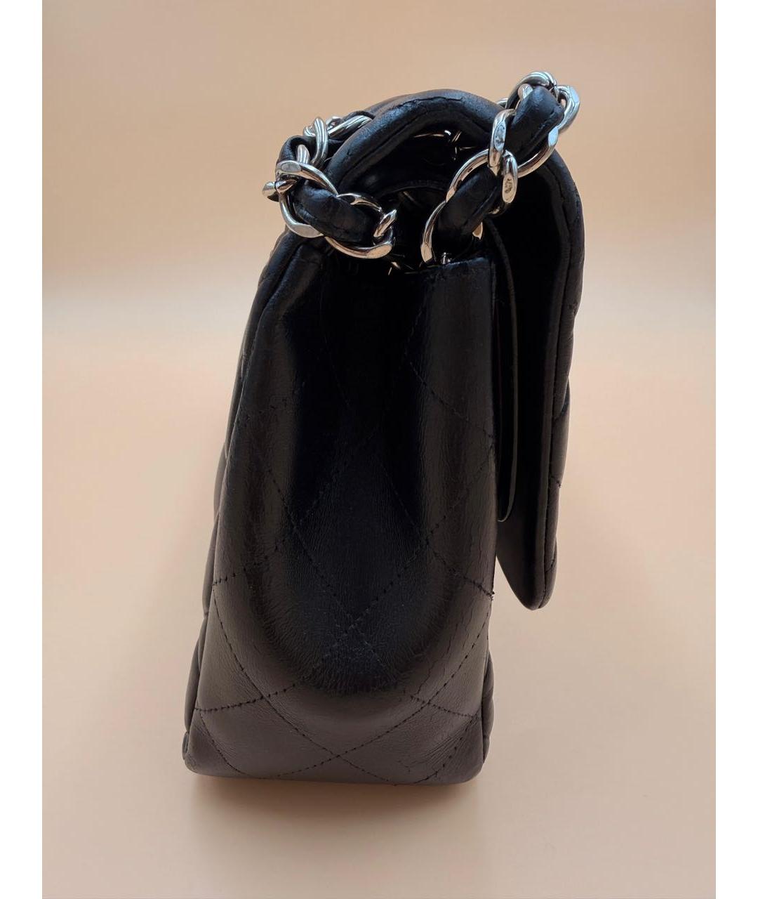 CHANEL Черная кожаная сумка через плечо, фото 5