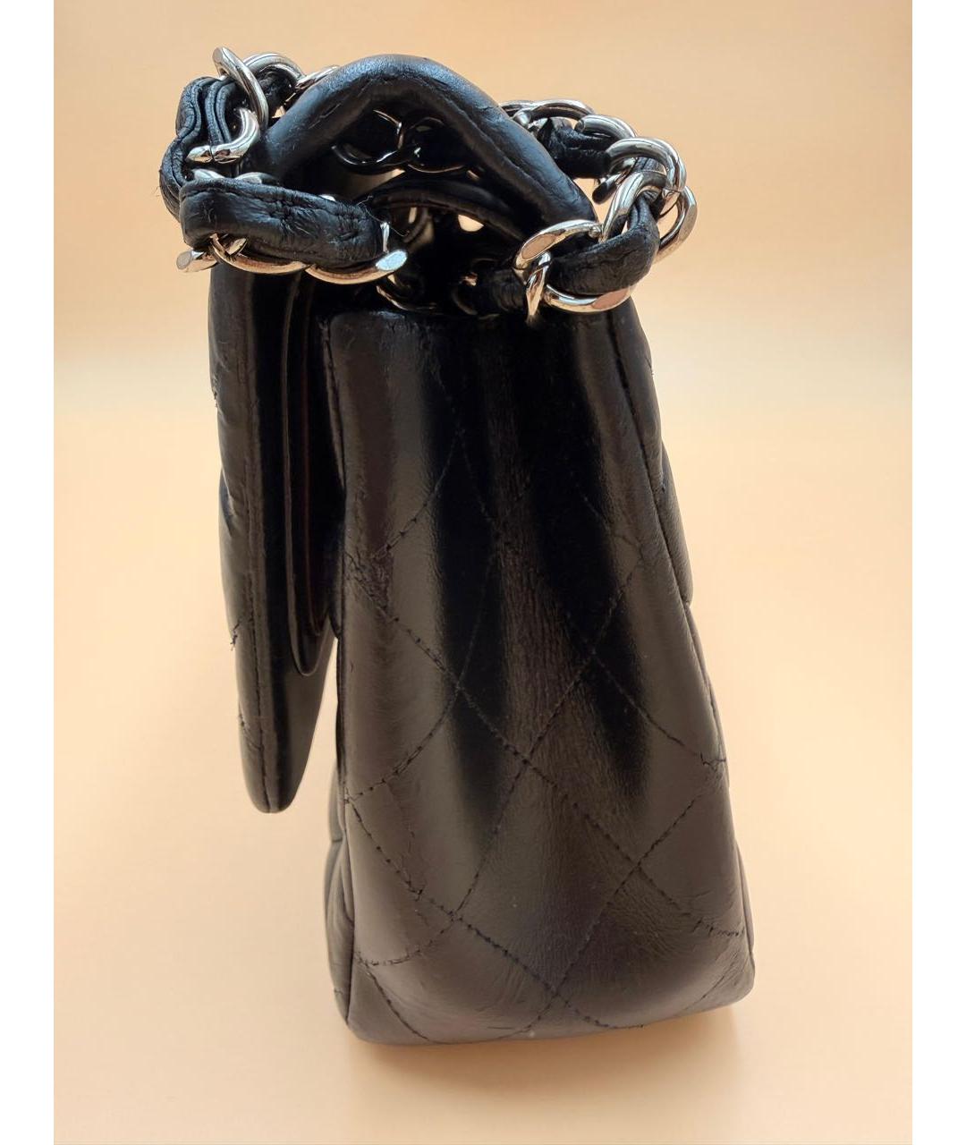 CHANEL Черная кожаная сумка через плечо, фото 6