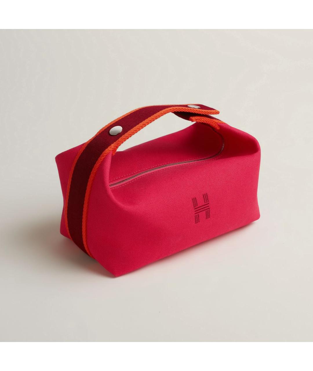 HERMES Фуксия хлопковая косметичка, фото 3