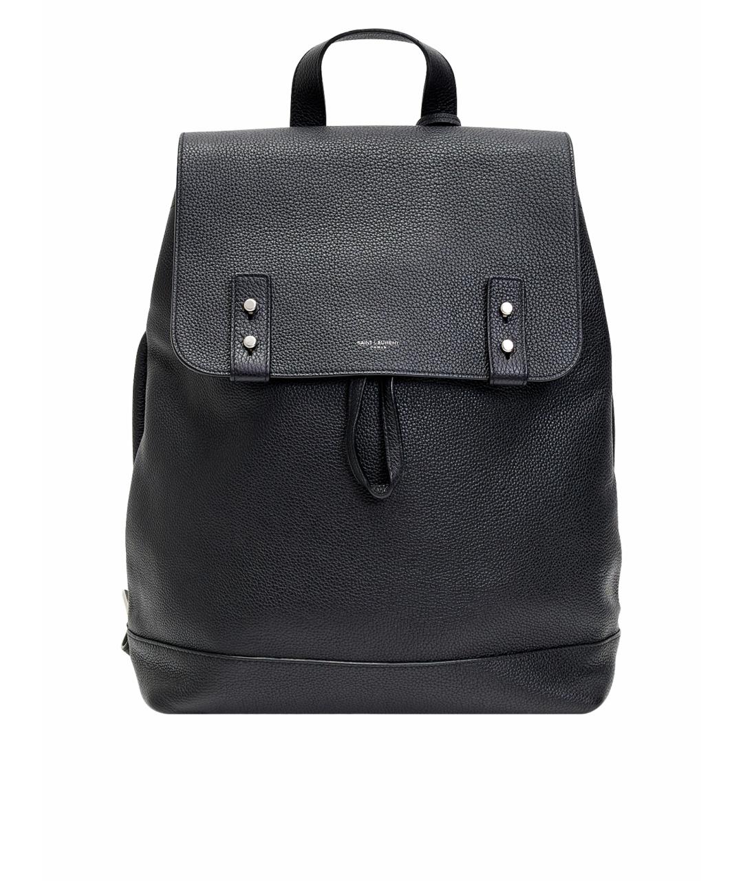 SAINT LAURENT Черный кожаный рюкзак, фото 1