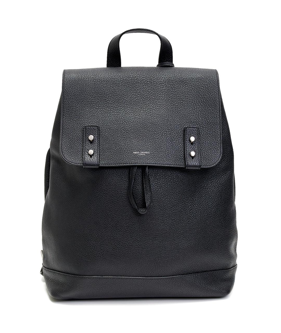 SAINT LAURENT Черный кожаный рюкзак, фото 6