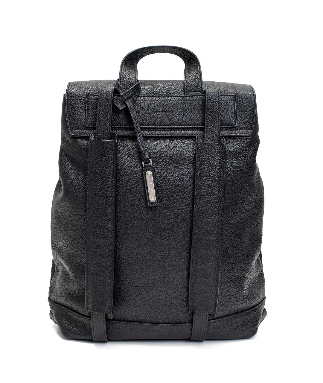 SAINT LAURENT Черный кожаный рюкзак, фото 3