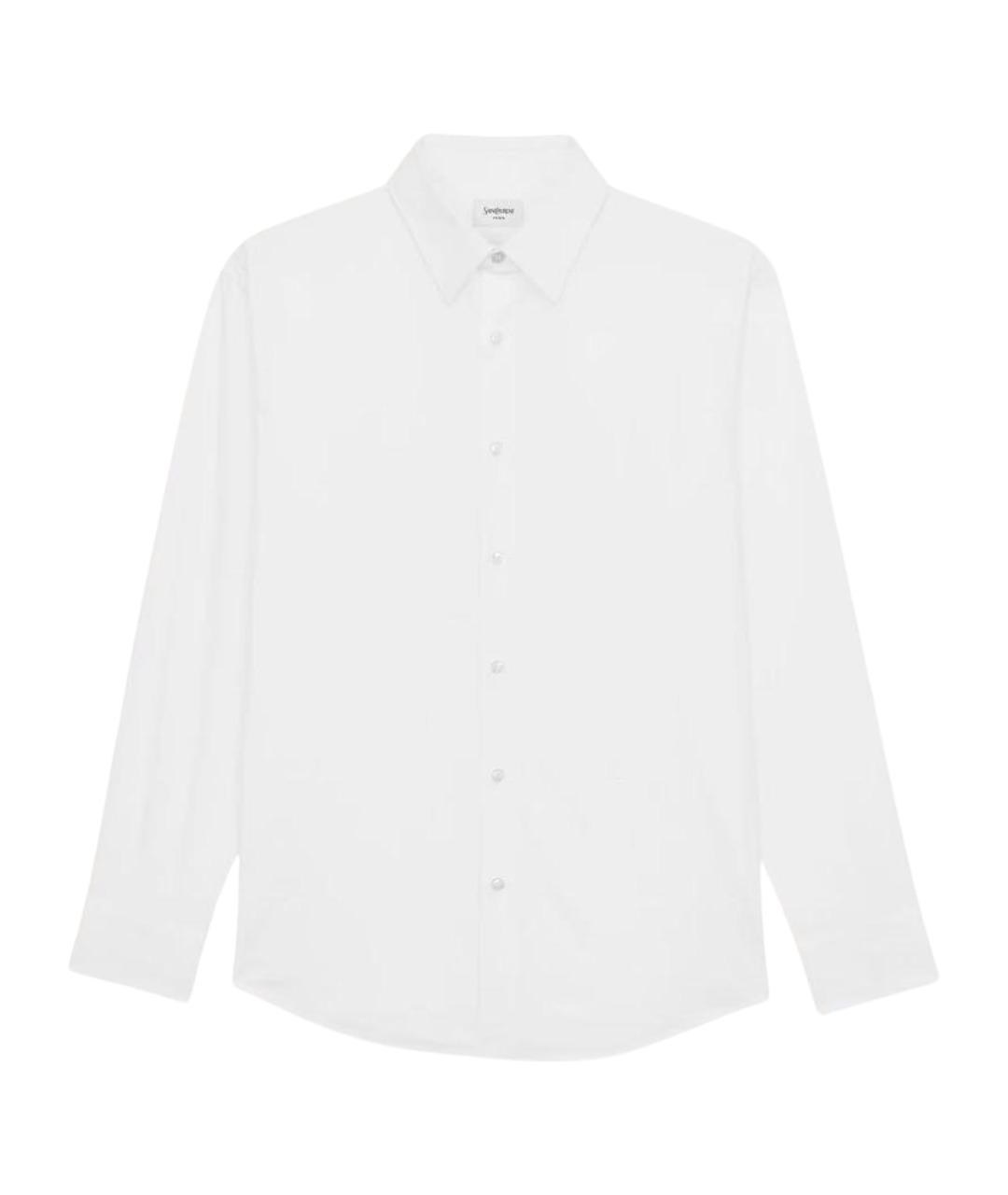 SAINT LAURENT Белая хлопковая классическая рубашка, фото 1
