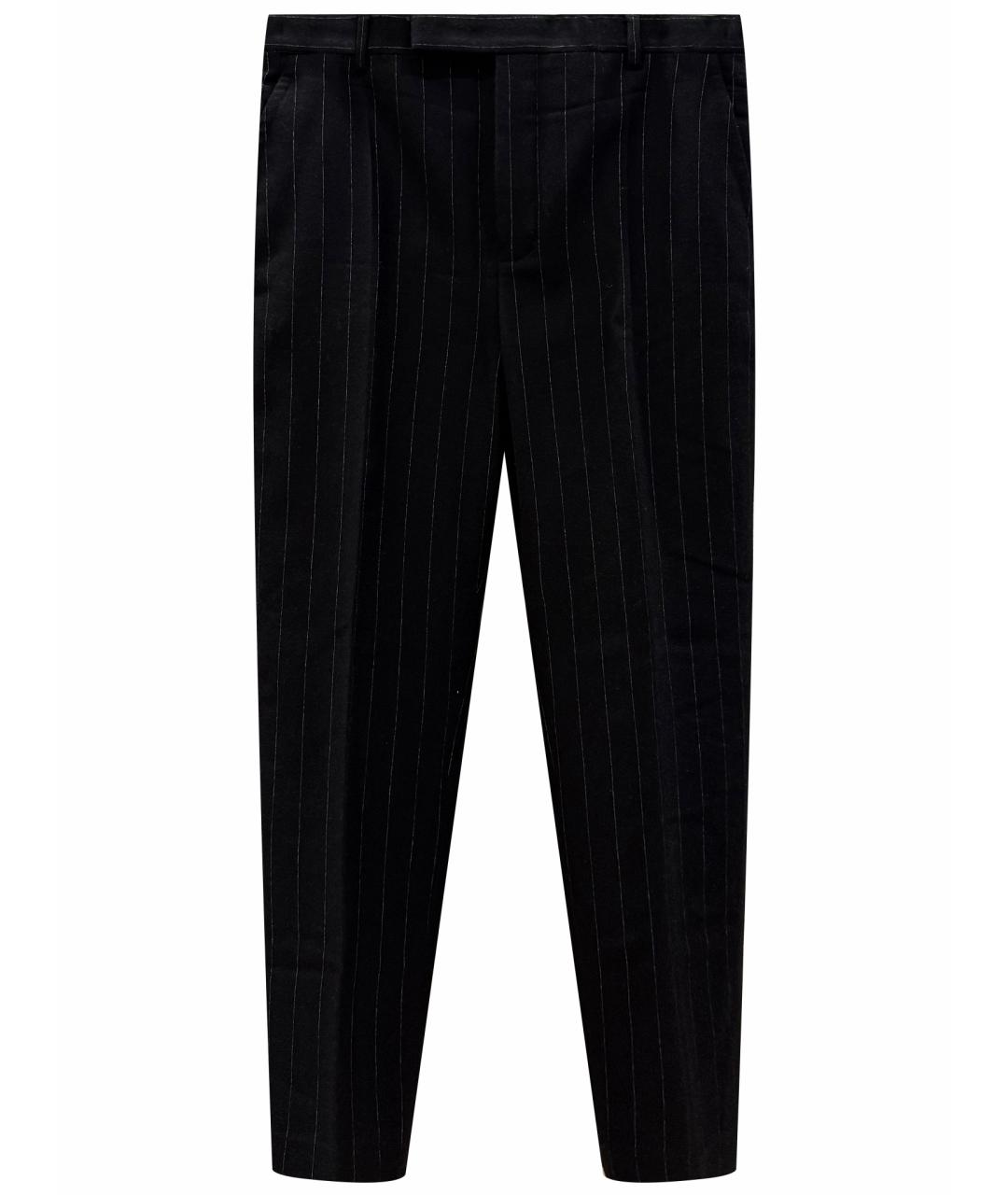 SAINT LAURENT Черные шерстяные классические брюки, фото 1