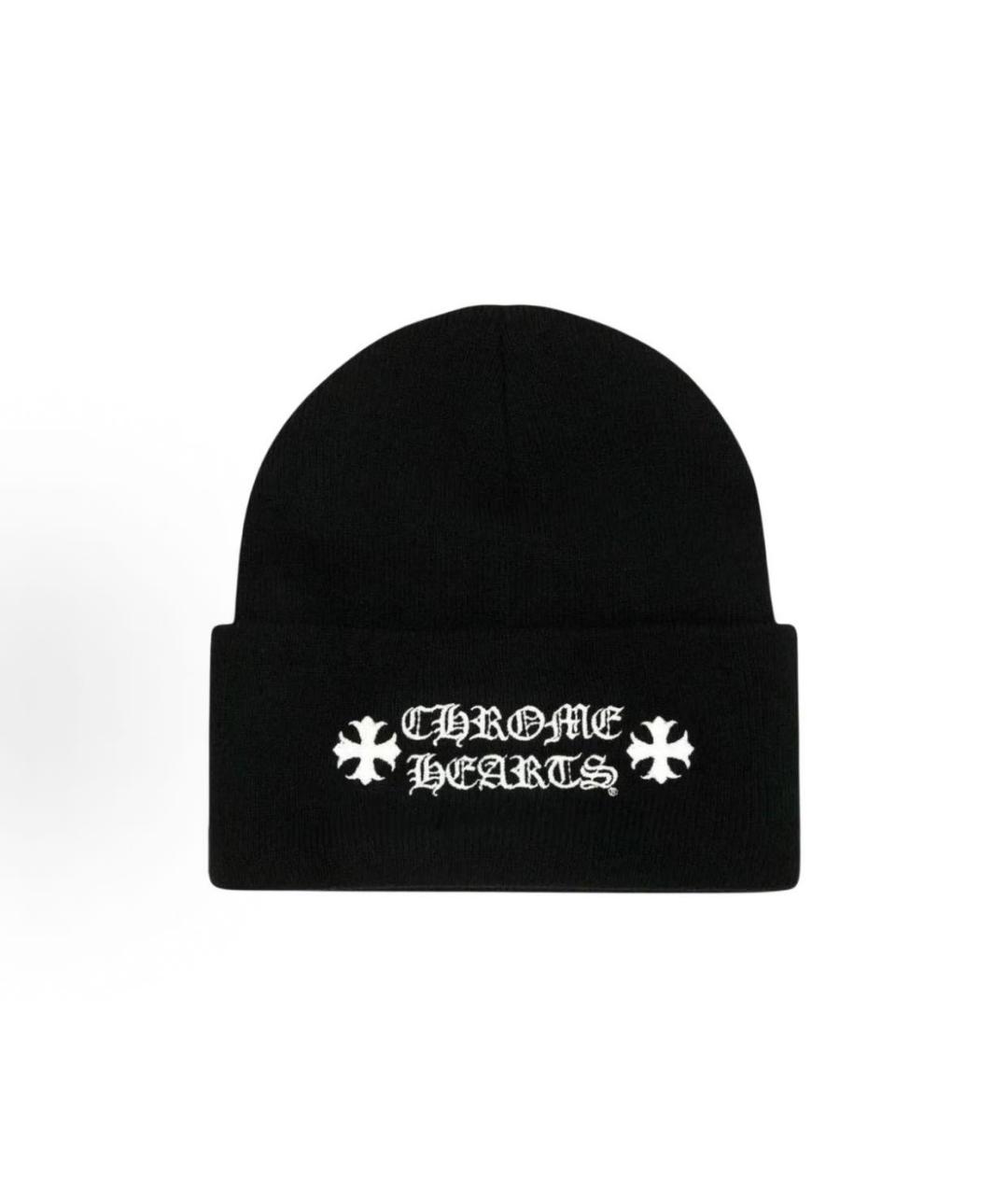 CHROME HEARTS Черная хлопковая шапка, фото 3