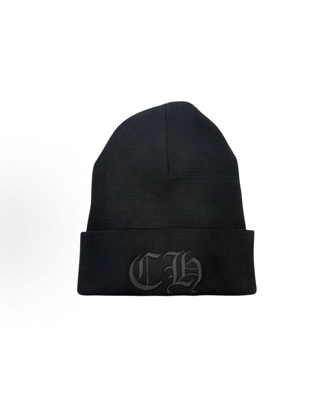 CHROME HEARTS Черная хлопковая шапка, фото 3