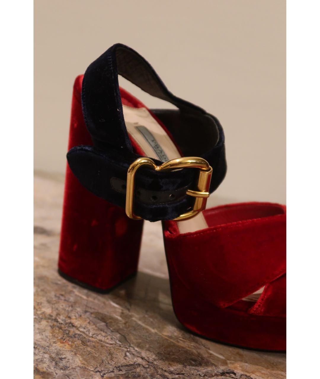 PRADA Мульти бархатные туфли, фото 6