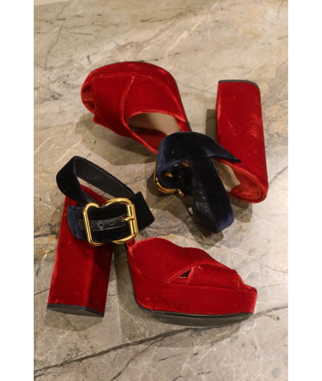 PRADA Мульти бархатные туфли, фото 3