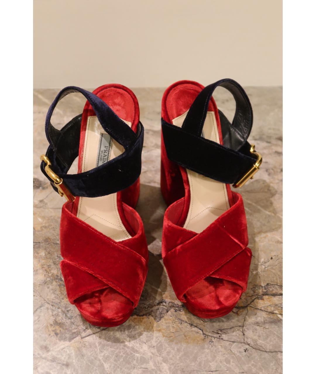 PRADA Мульти бархатные туфли, фото 2