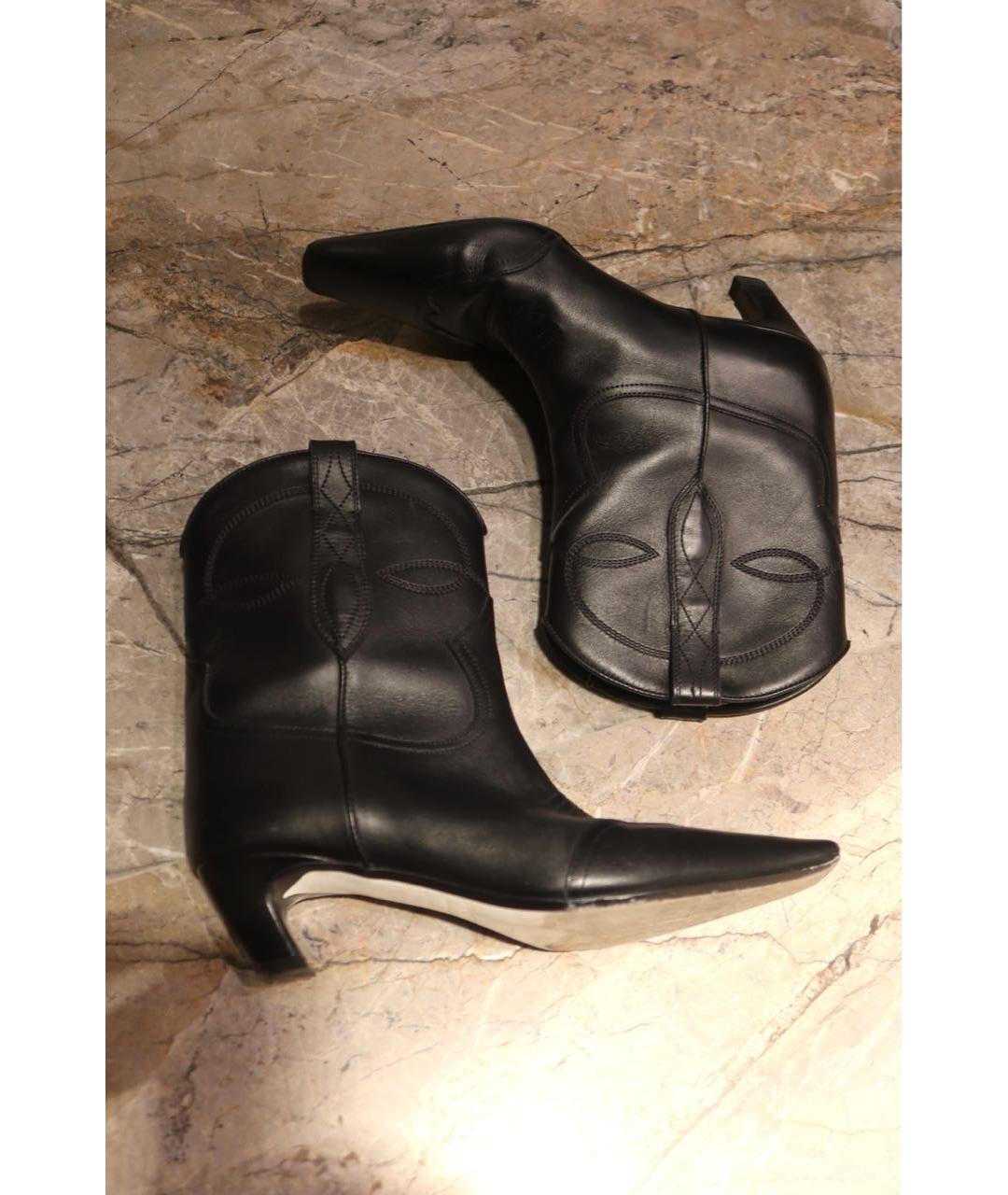 KHAITE Черные кожаные полусапоги, фото 3