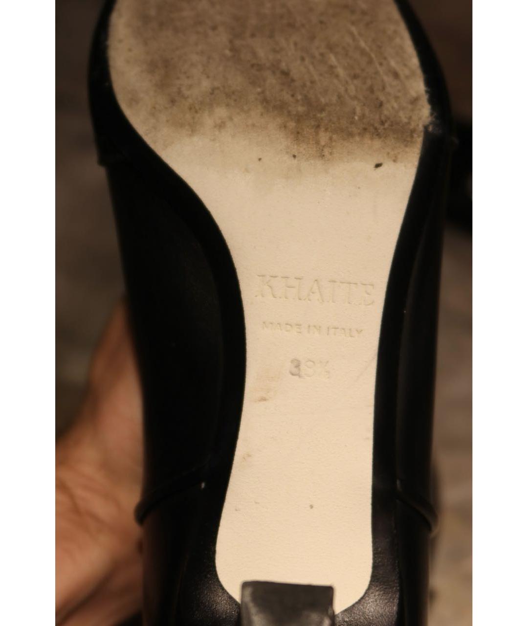 KHAITE Черные кожаные полусапоги, фото 8