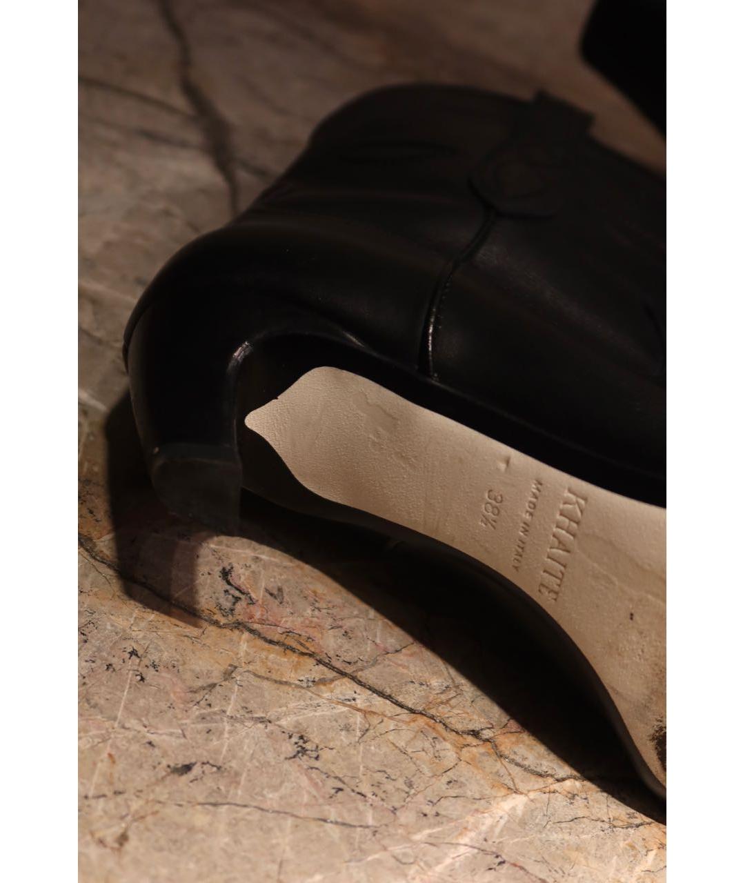 KHAITE Черные кожаные полусапоги, фото 4