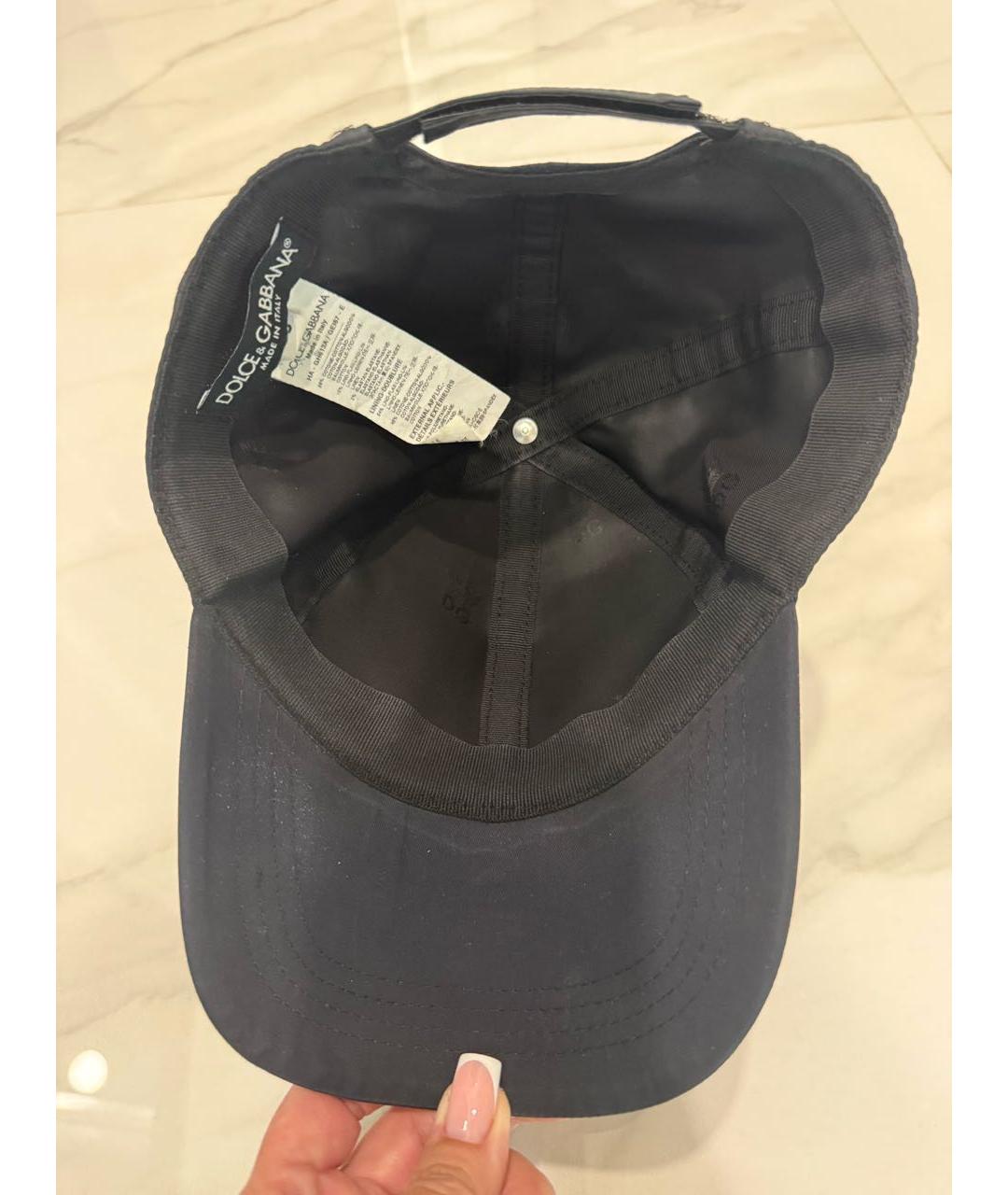 DOLCE&GABBANA Черная синтетическая кепка/бейсболка, фото 6