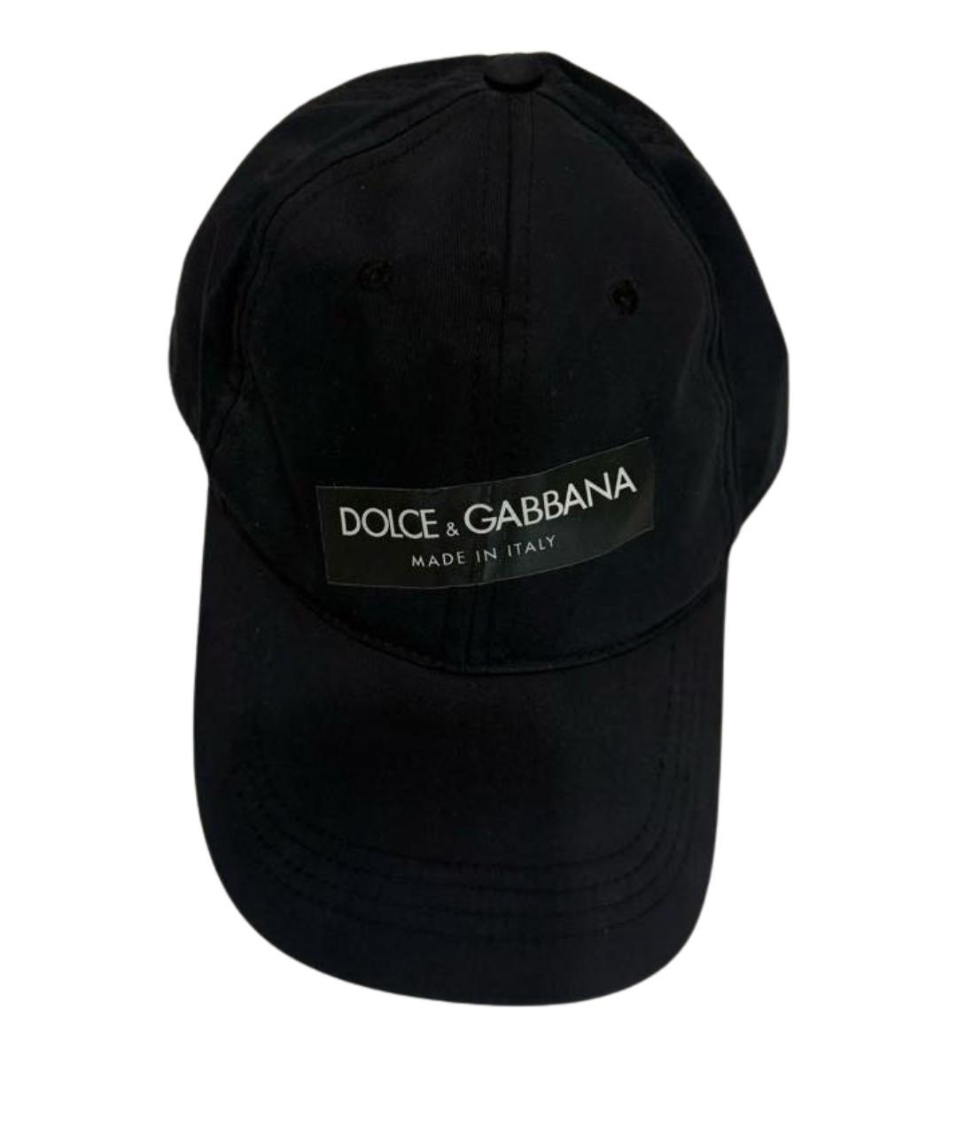 DOLCE&GABBANA Черная синтетическая кепка/бейсболка, фото 1