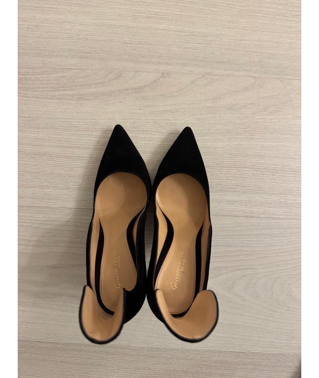 GIANVITO ROSSI Черные замшевые туфли, фото 3