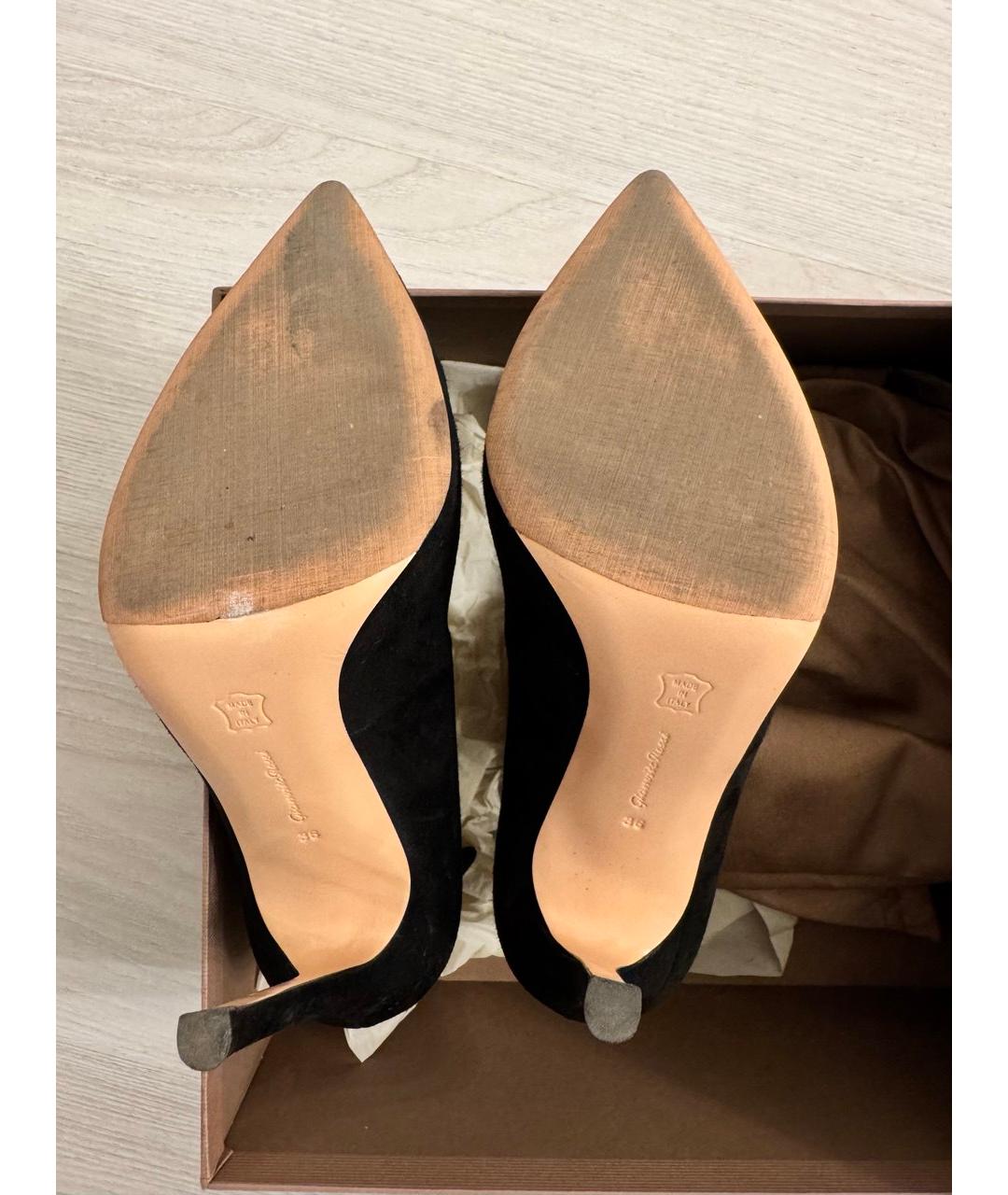 GIANVITO ROSSI Черные замшевые туфли, фото 5