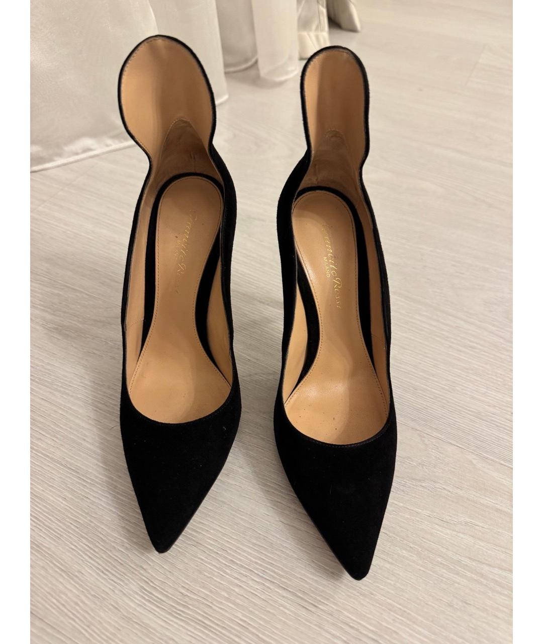 GIANVITO ROSSI Черные замшевые туфли, фото 2