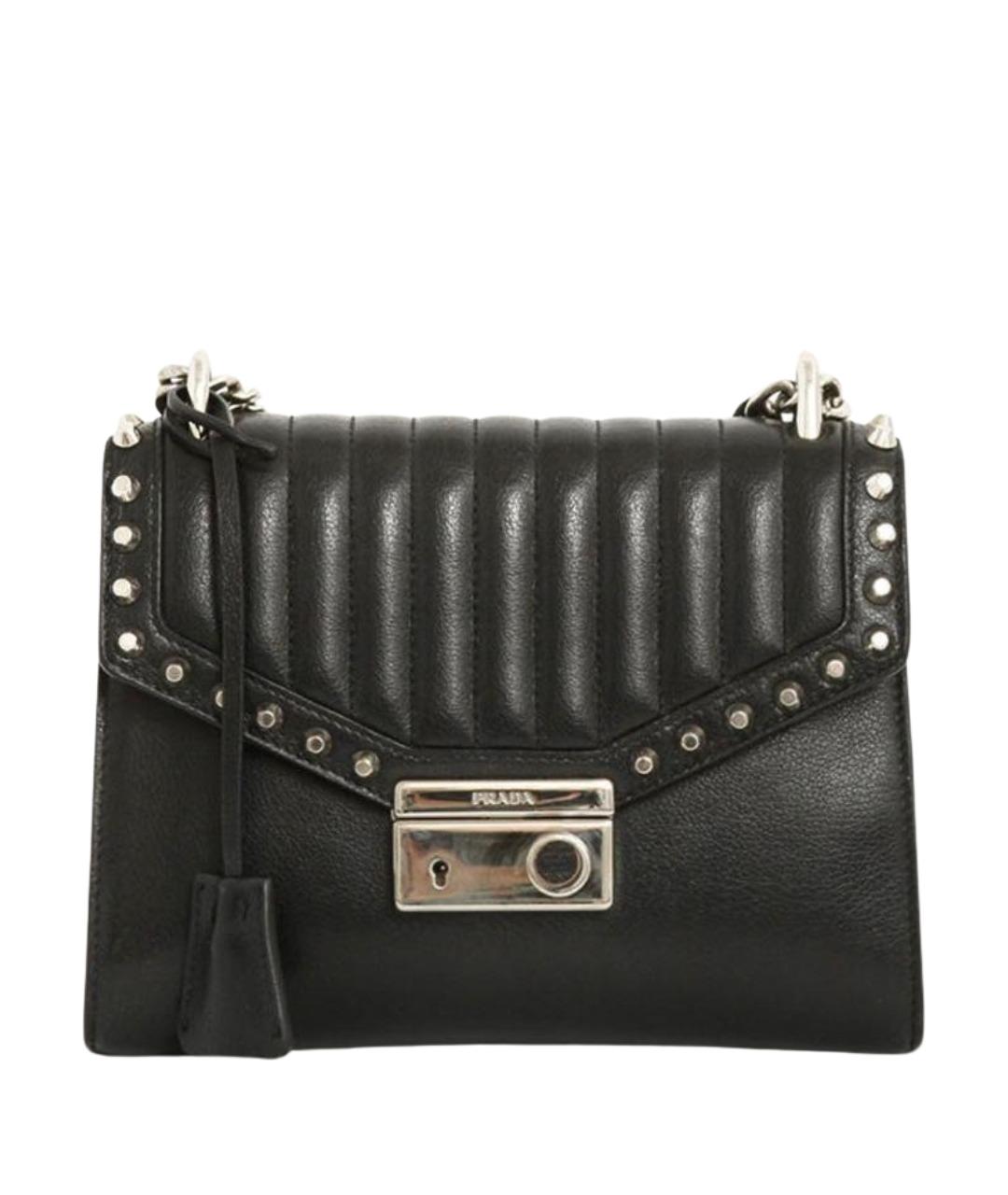 PRADA Черная кожаная сумка через плечо, фото 1