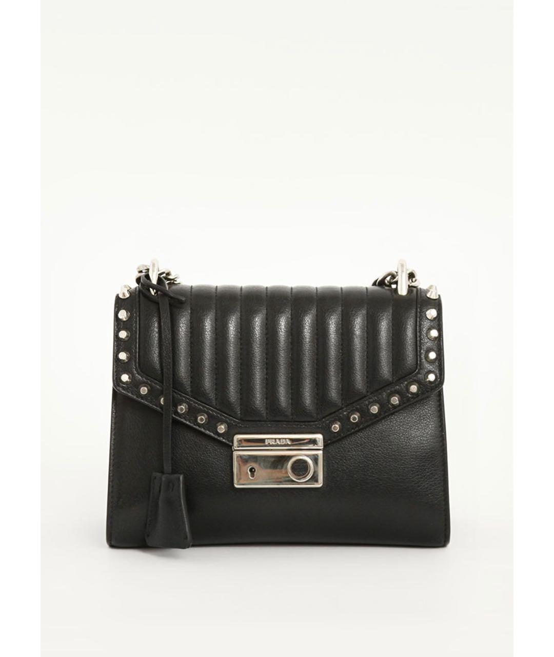 PRADA Черная кожаная сумка через плечо, фото 9