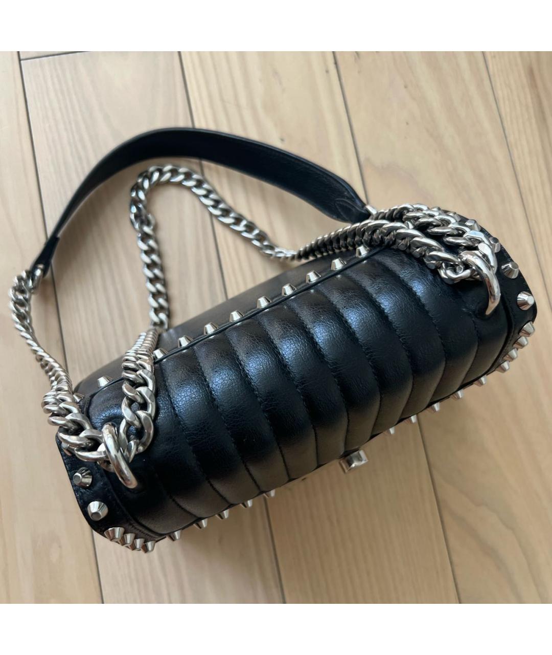 PRADA Черная кожаная сумка через плечо, фото 4