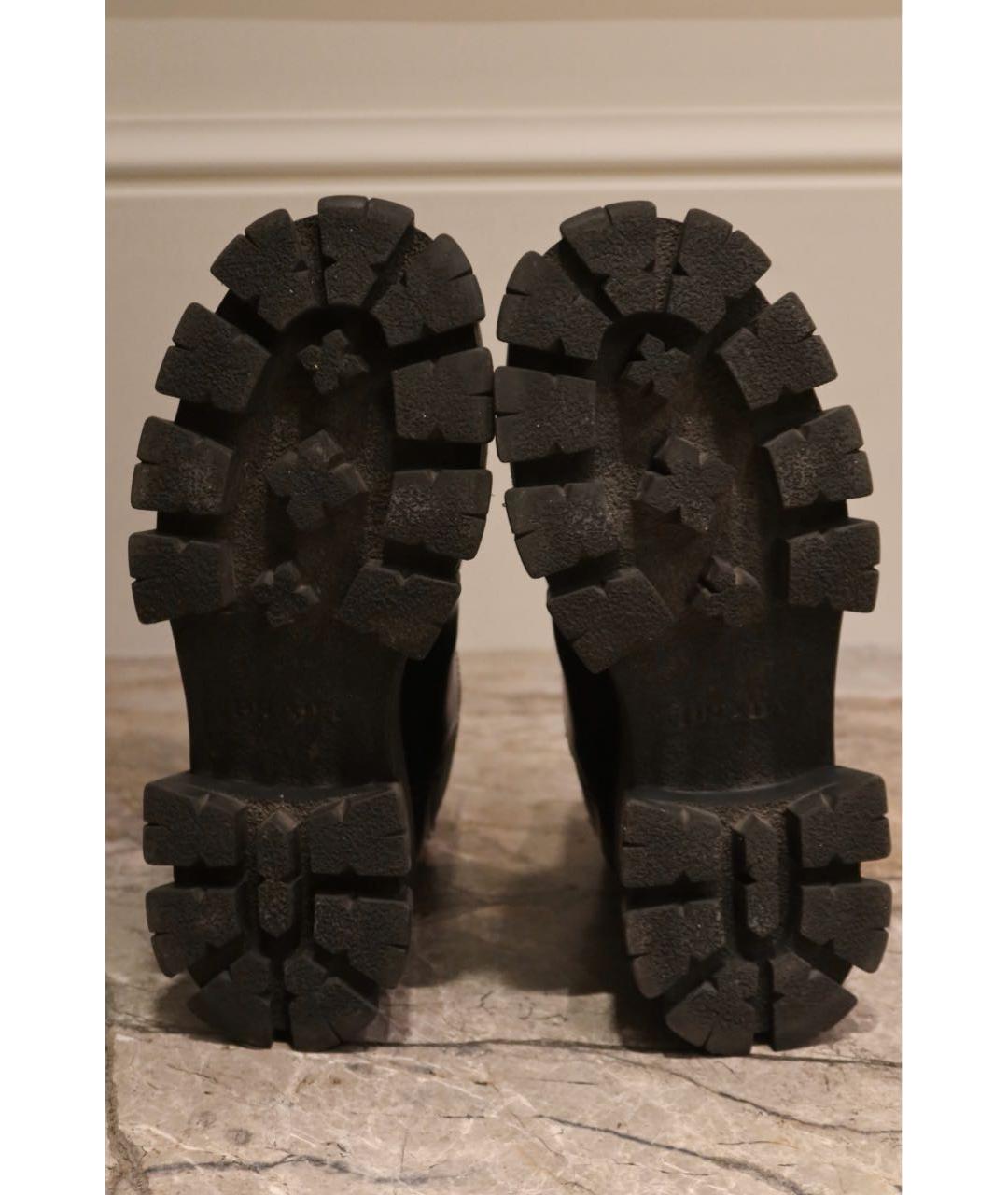 PRADA Черные кожаные ботинки, фото 7