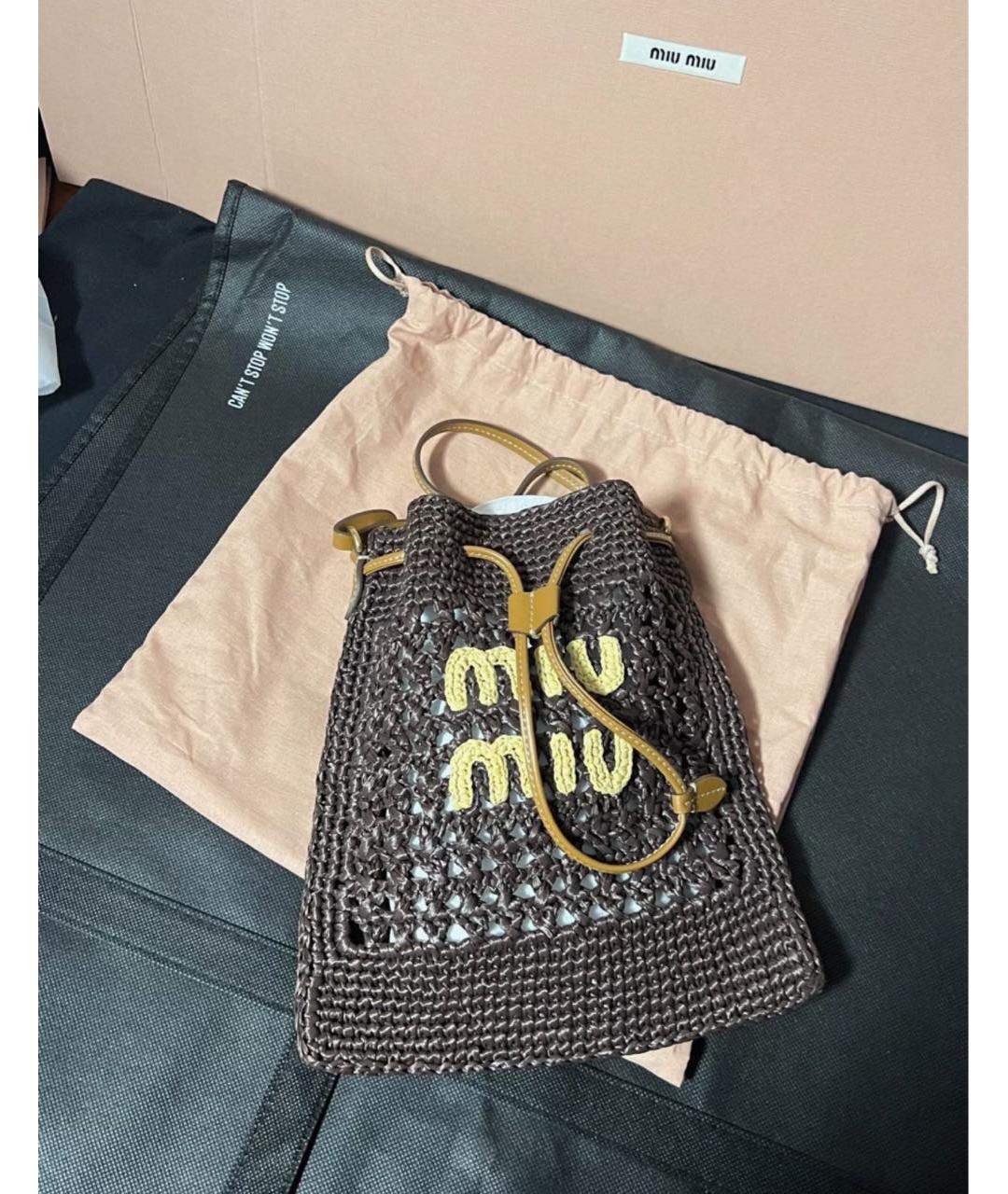 MIU MIU Коричневая сумка с короткими ручками, фото 2
