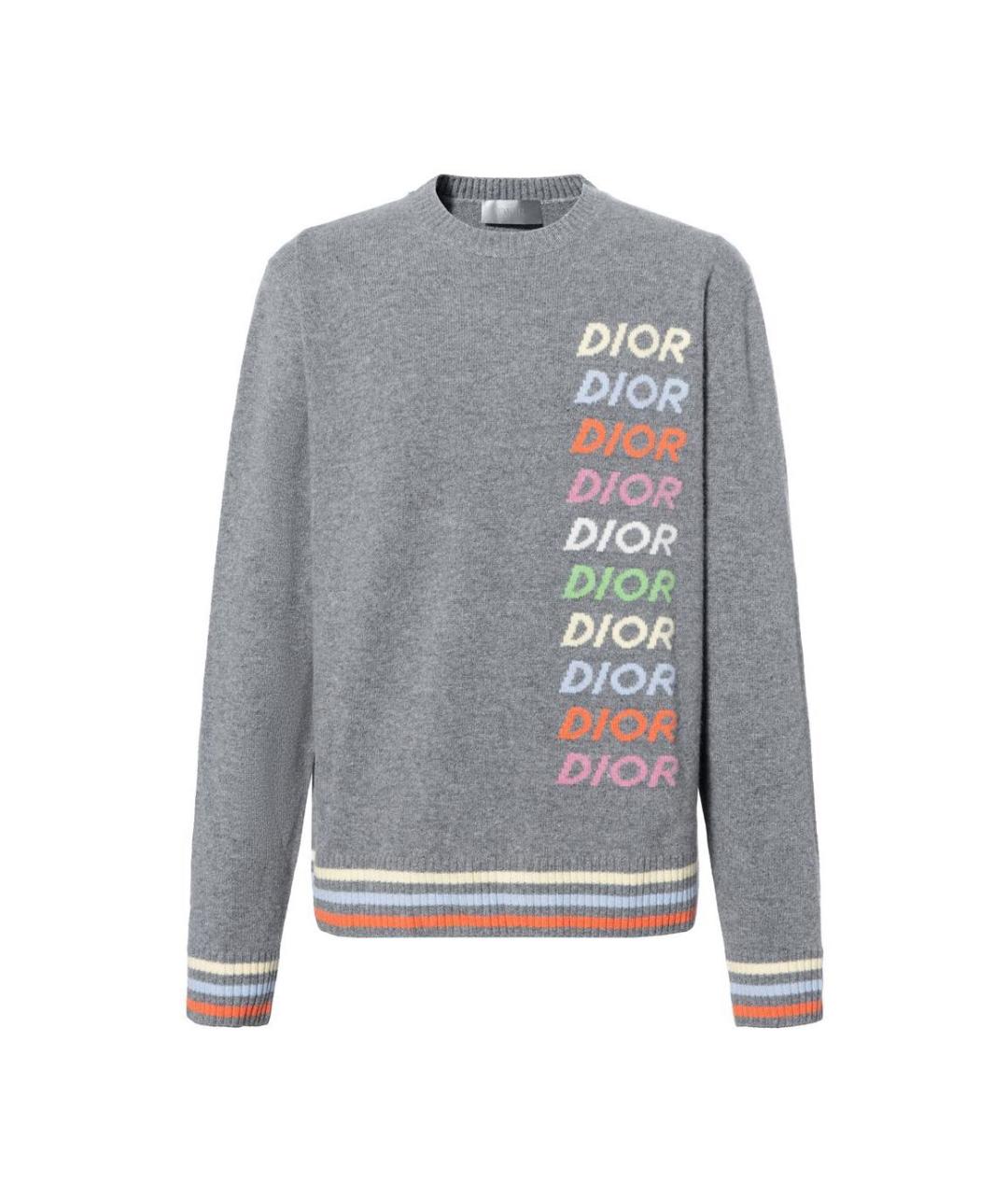 CHRISTIAN DIOR Серый кашемировый джемпер / свитер, фото 5