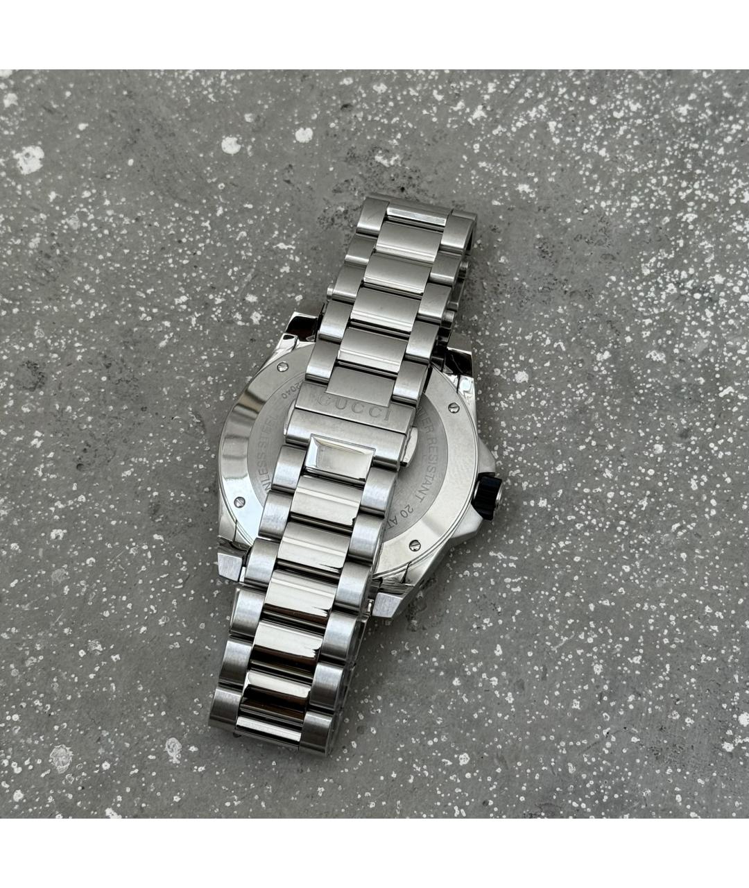 GUCCI Серебряные стальные часы, фото 4