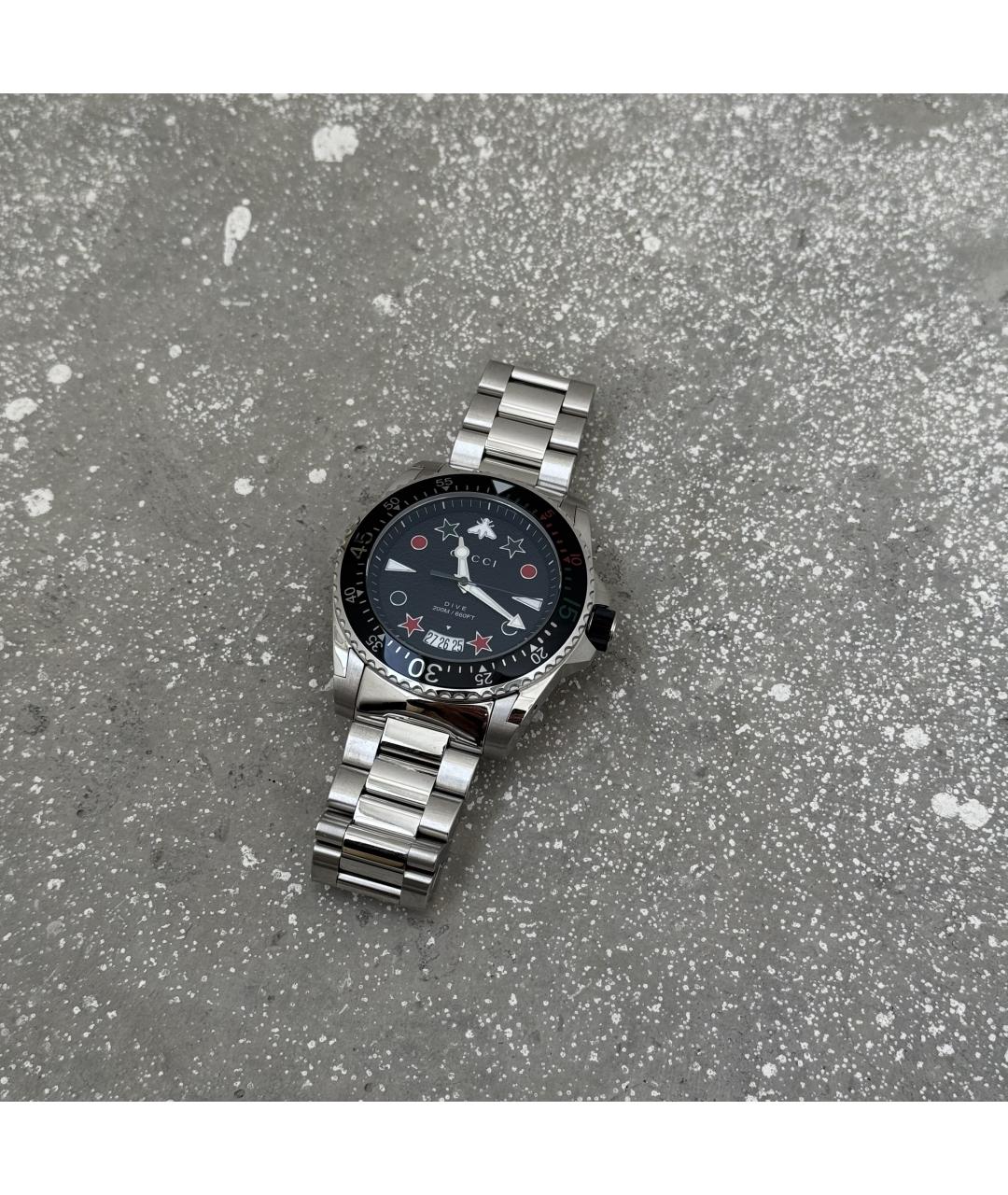 GUCCI Серебряные стальные часы, фото 2