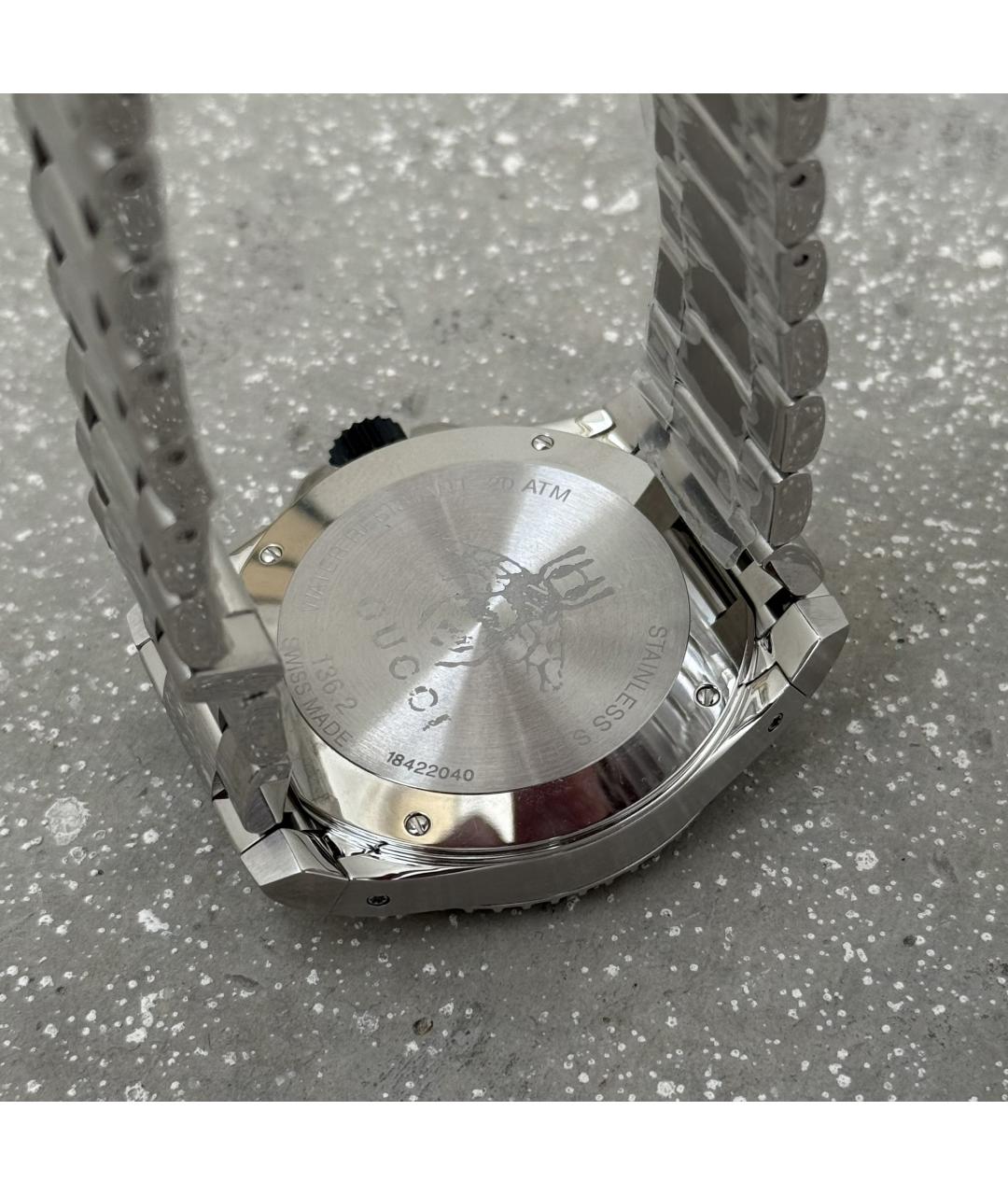 GUCCI Серебряные стальные часы, фото 6