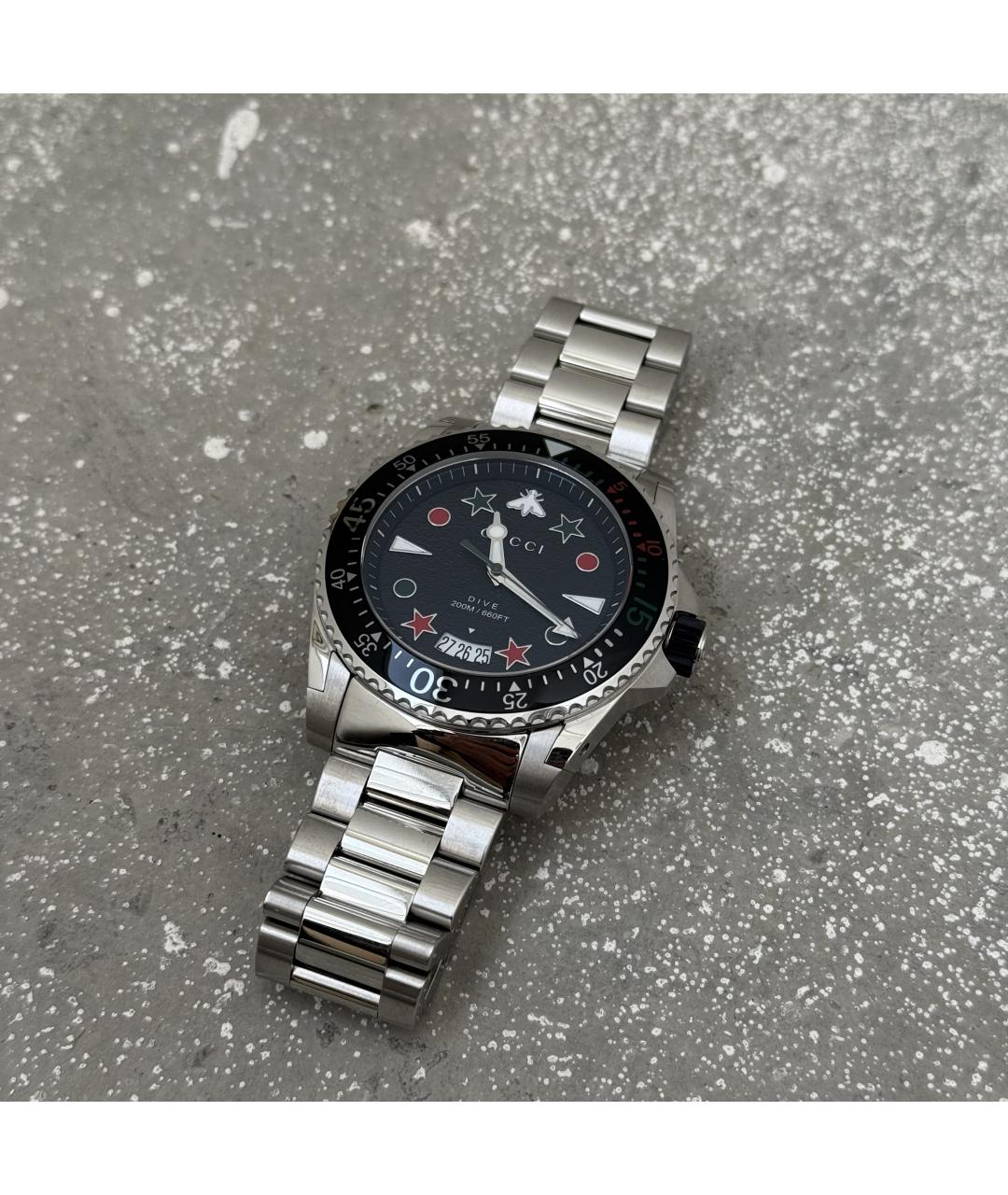 GUCCI Серебряные стальные часы, фото 3