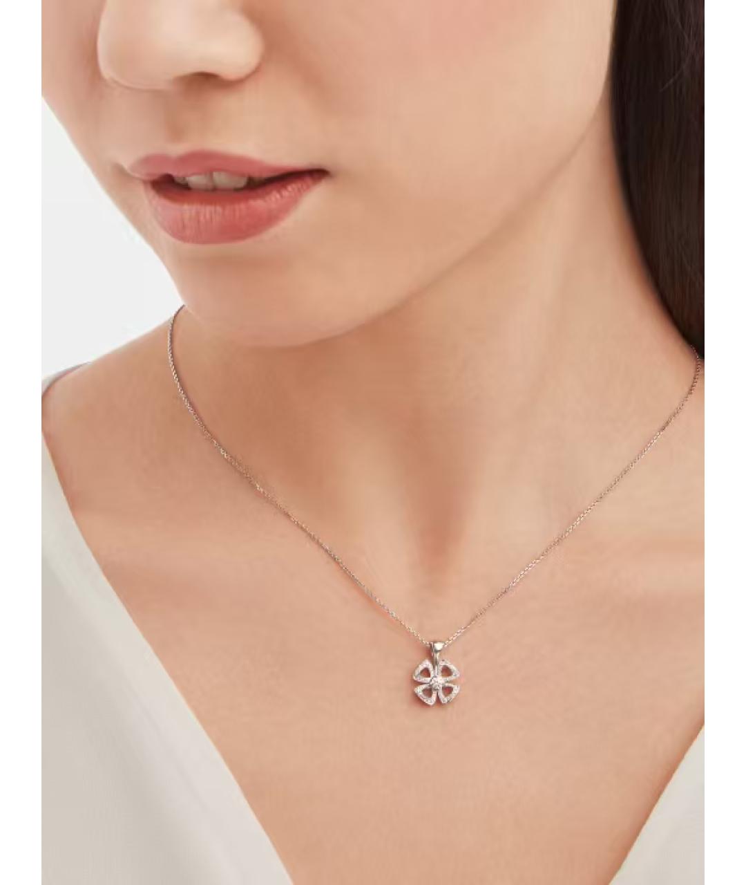 BVLGARI Серебряное колье из белого золота, фото 3