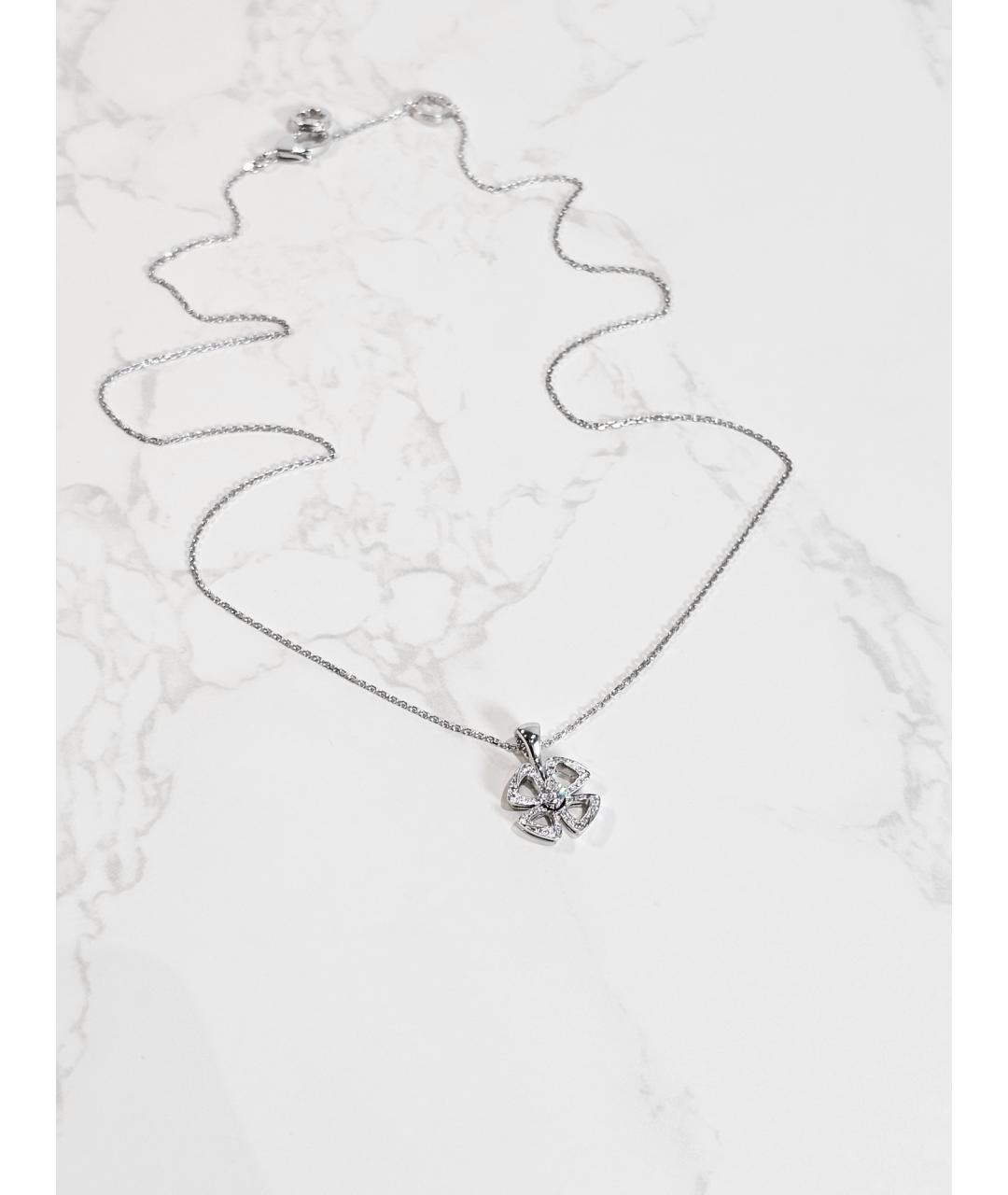 BVLGARI Серебряное колье из белого золота, фото 4