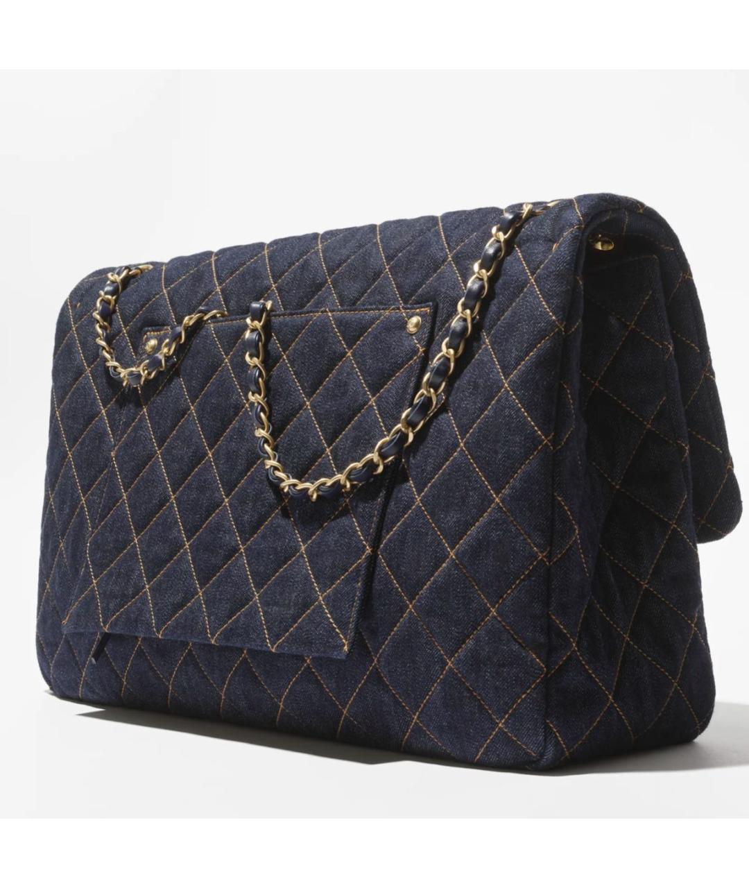 CHANEL Синяя деним сумка через плечо, фото 4